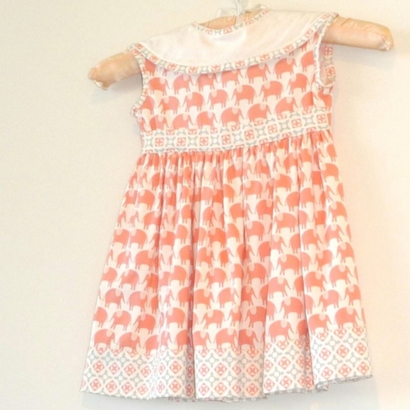 Organic Cotton Dress Empire Waist Size 3 Toddler Girls Coral OOAK Easter Wedding - Picture 2 of 6